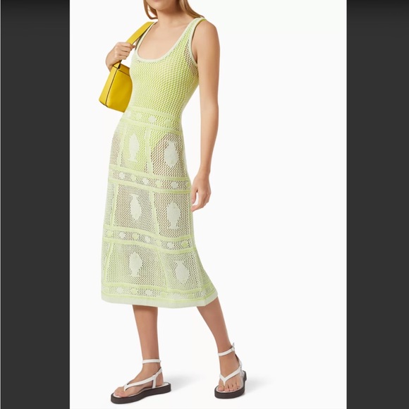 Solid and Striped Ann-Marie Crochet Coverup Dress With Fresh Fish Motif - Picture 2 of 5